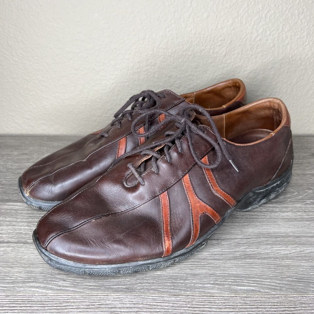 Allen Edmunds Sneaker Shoes Traveler Men's Size 11.5 Brown Leather Casual Lace